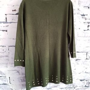Sweaters - NWT Olive Green Studded Sweater Sweaters - NWT Olive Green Studded Sweater
